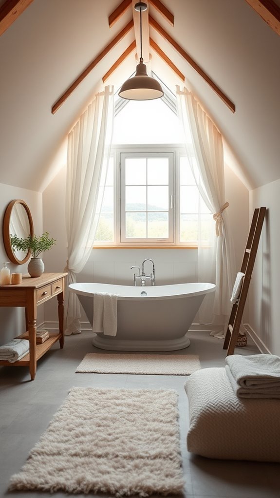 curtains enhance attic privacy