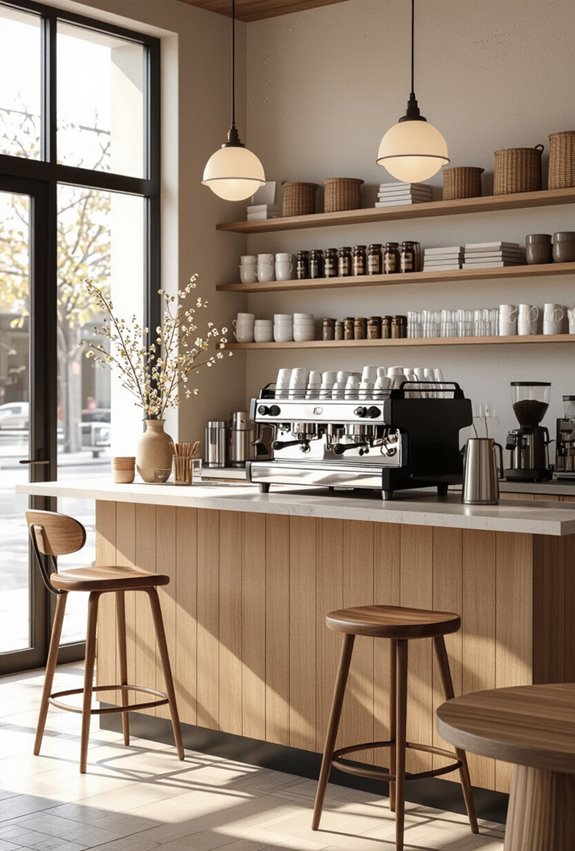 curved artisan espresso focal bar