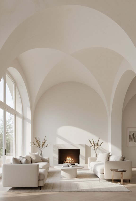 curved ceilings enhance spaciousness