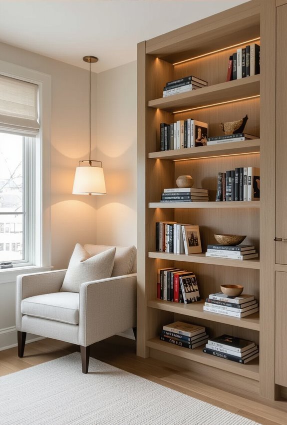 curved corner bookshelf maximization
