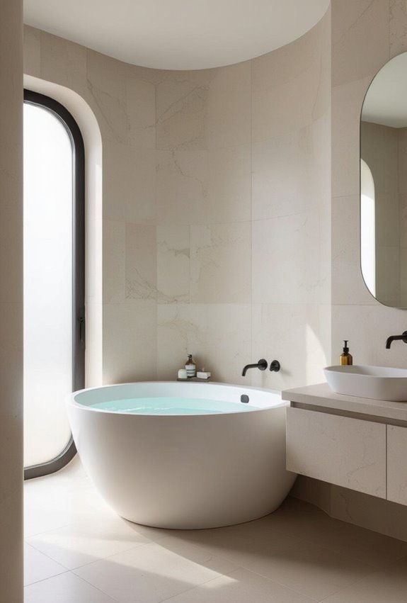curved corners for calming elegance
