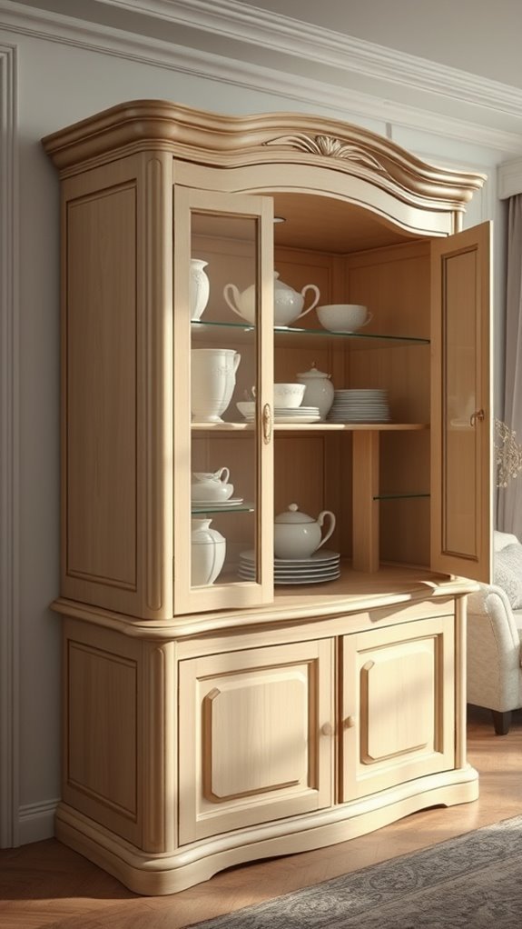 curved cupboards enhance decor