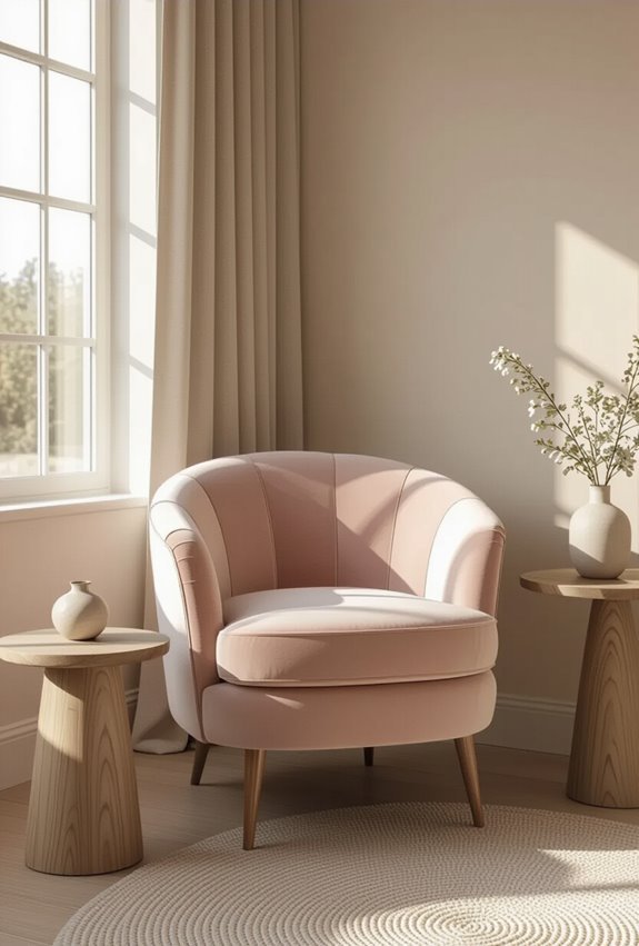 curved furniture for feminine feel