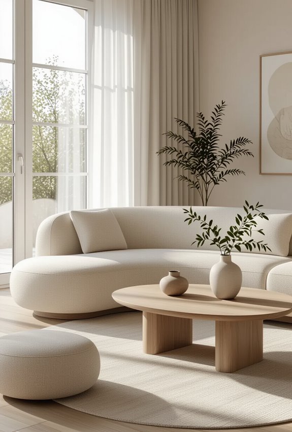 curved furniture minimalist balance