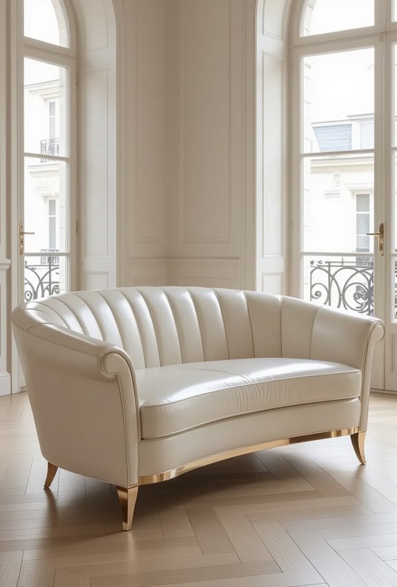 curved glossy art deco