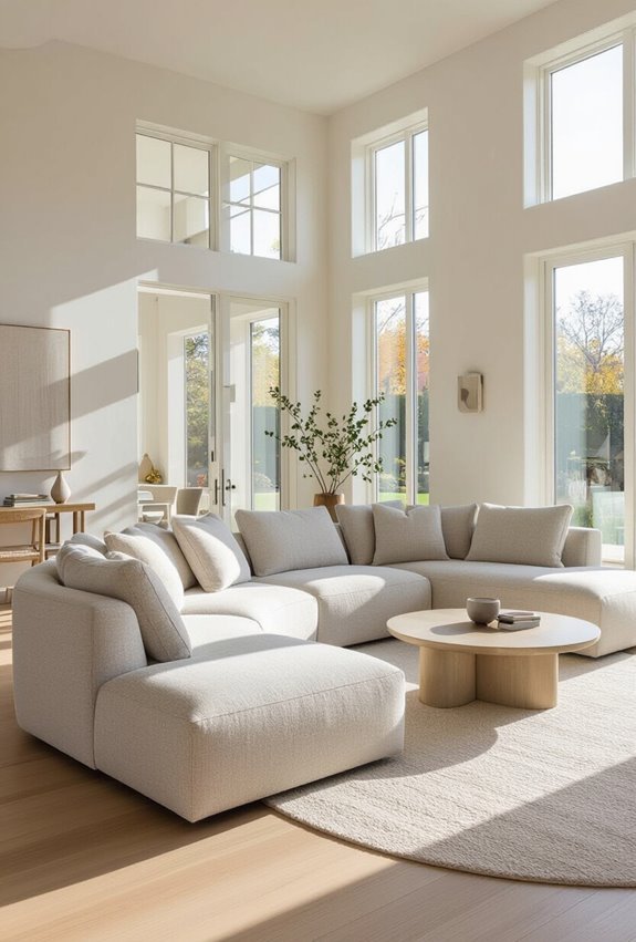 curved modular seating maximizes flow