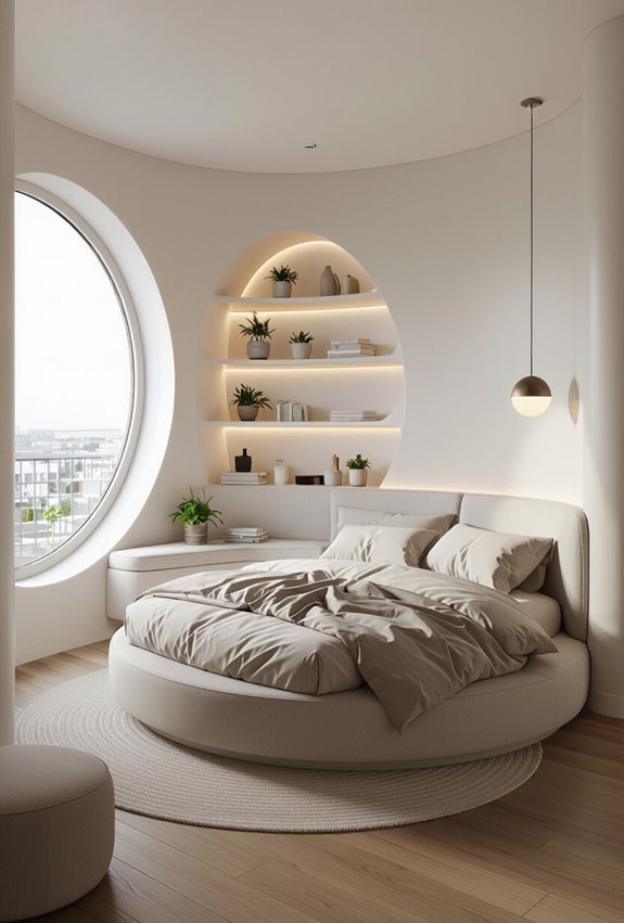 curved storage optimized cozy nooks