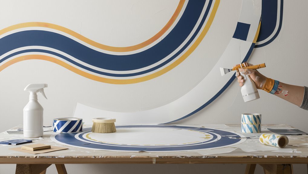 curved stripe painting techniques