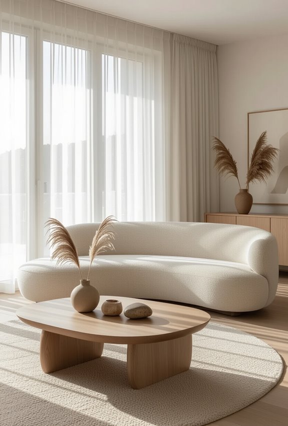 curved wood and natural textures