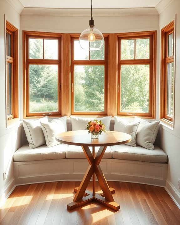 custom bay window banquette