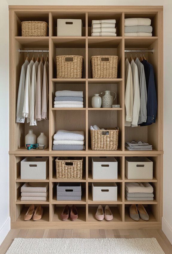 custom built in closet organization