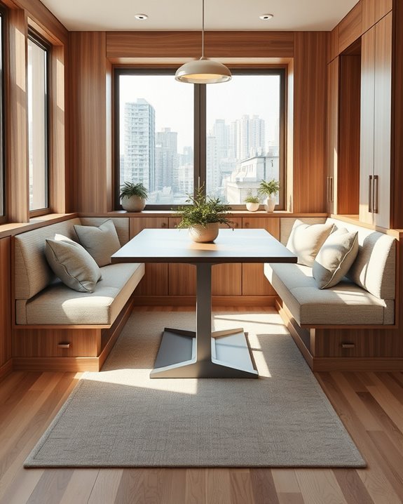 custom built in dining design