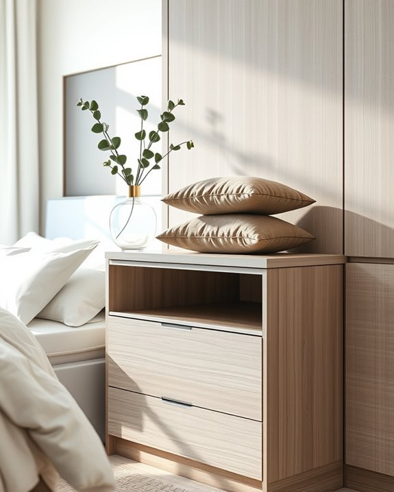 custom built in nightstand design