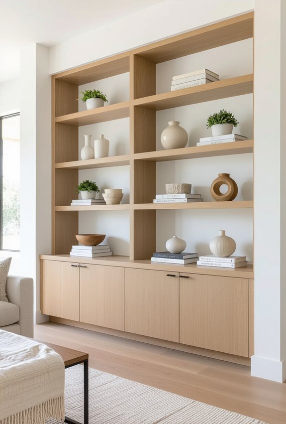 custom built shelving showcases personality