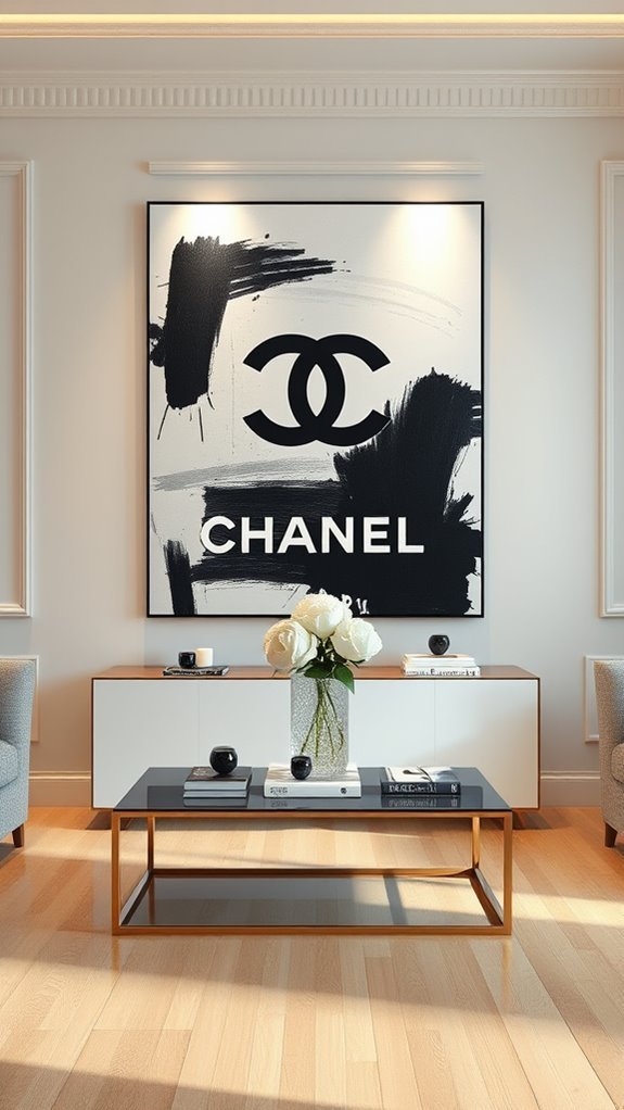 custom chanel canvas decor
