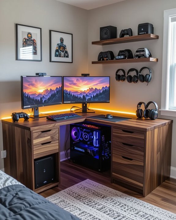 custom ergonomic gaming desk