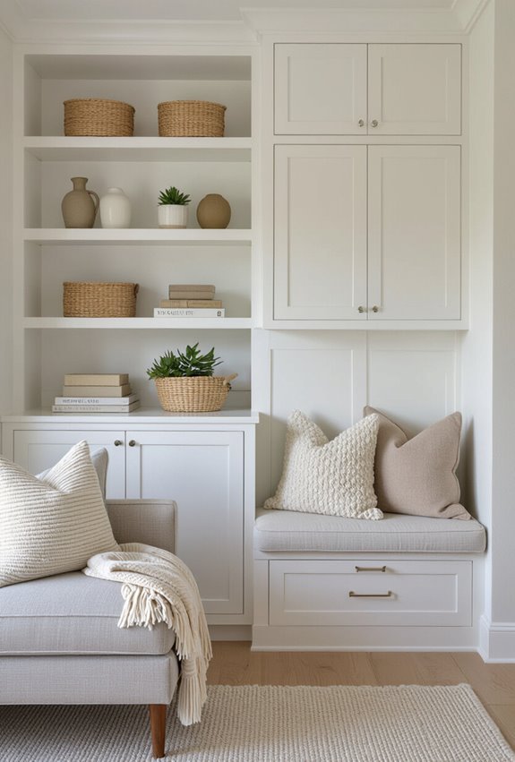 custom fitted storage built ins