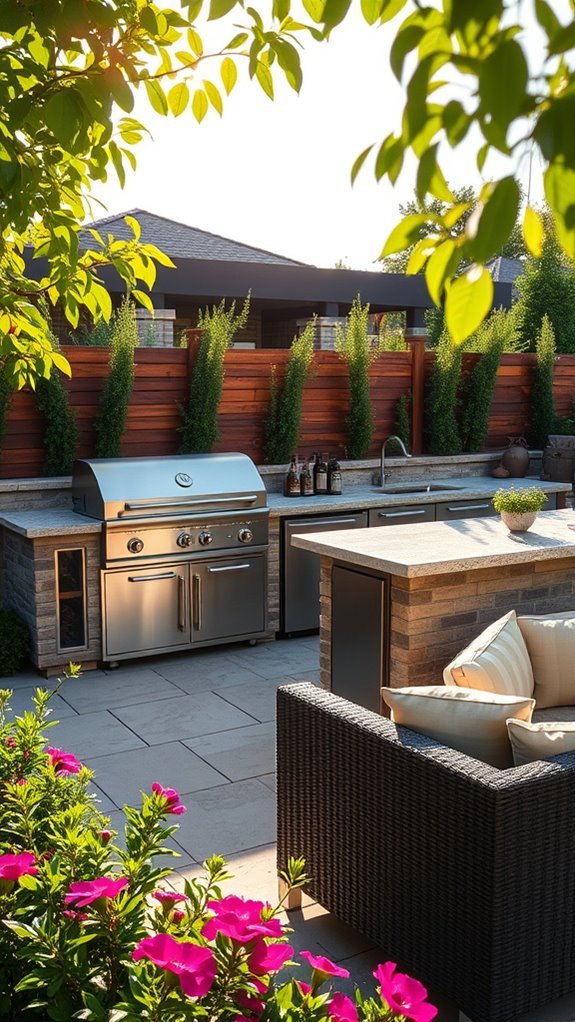 custom outdoor grilling station
