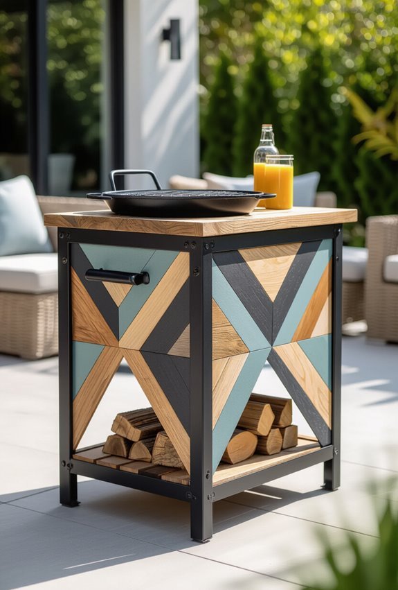 custom painted decorative stand