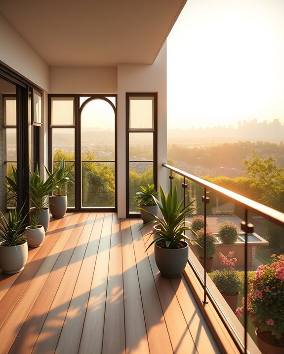 custom shaped balcony windows