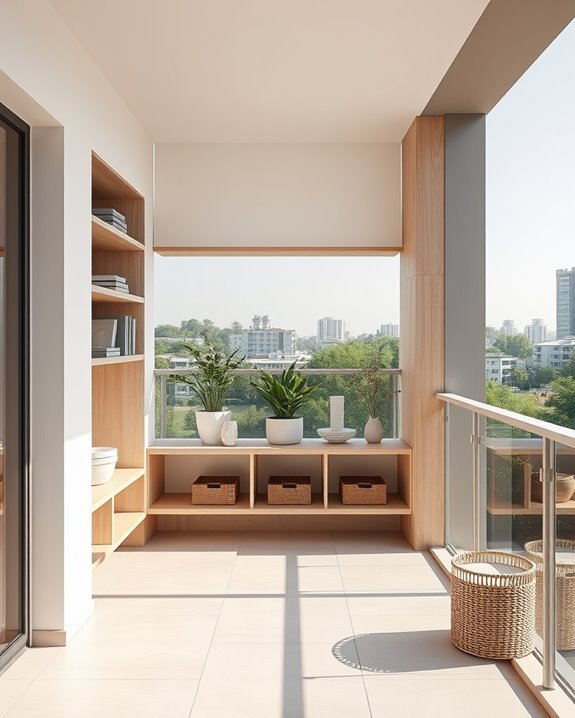 custom shelving for balconies