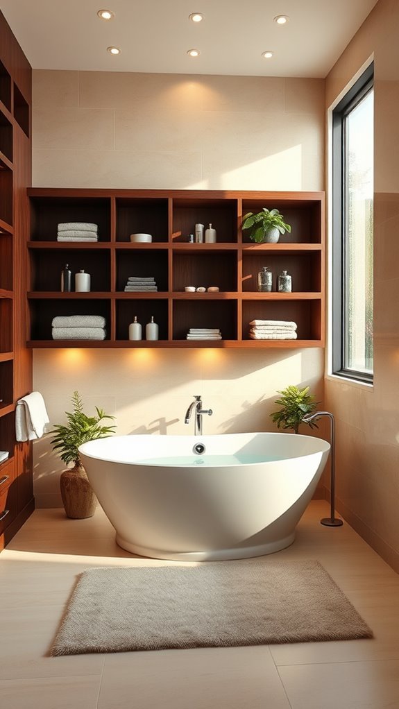 custom shelving for bathrooms