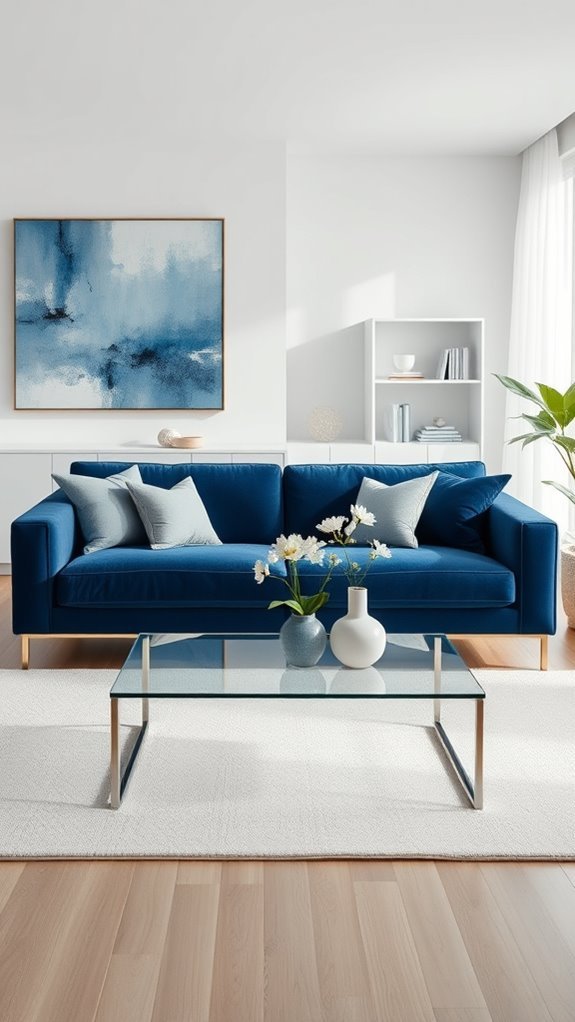 custom upholstery for blue couches