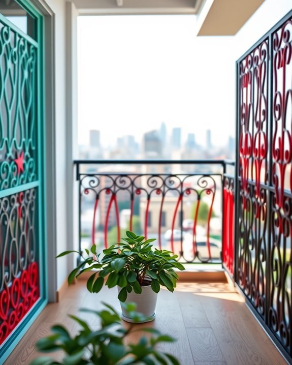 customizable balcony grill colors