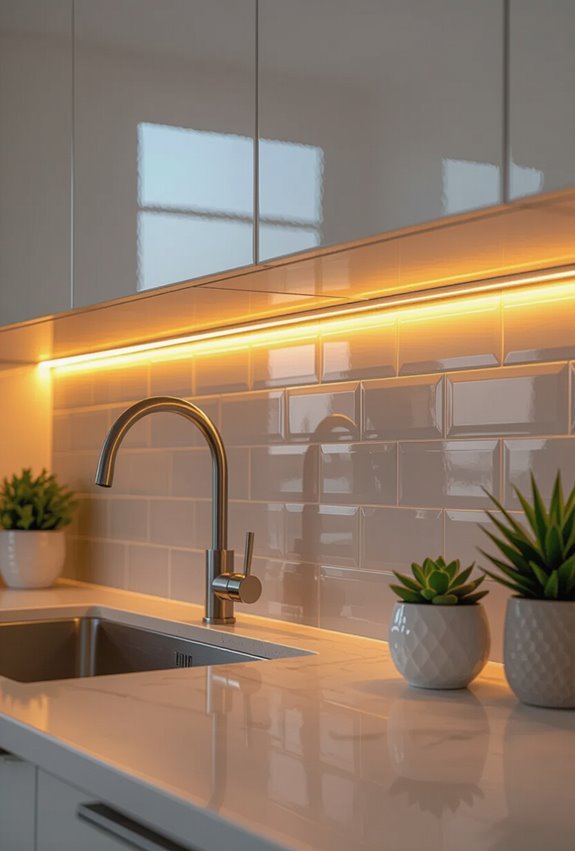 customizable seamless backsplash illumination