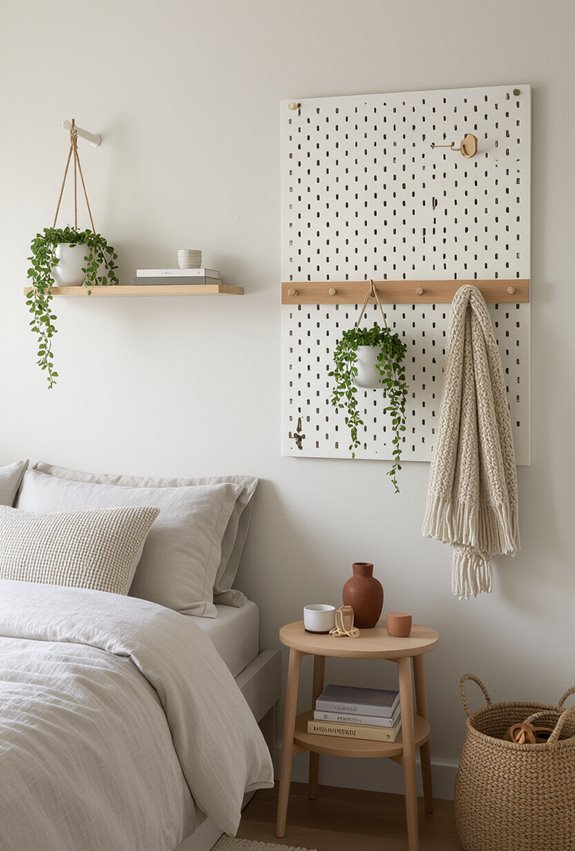 customizable vertical pegboard storage