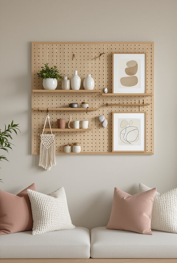 customizable wall pegboard gallery