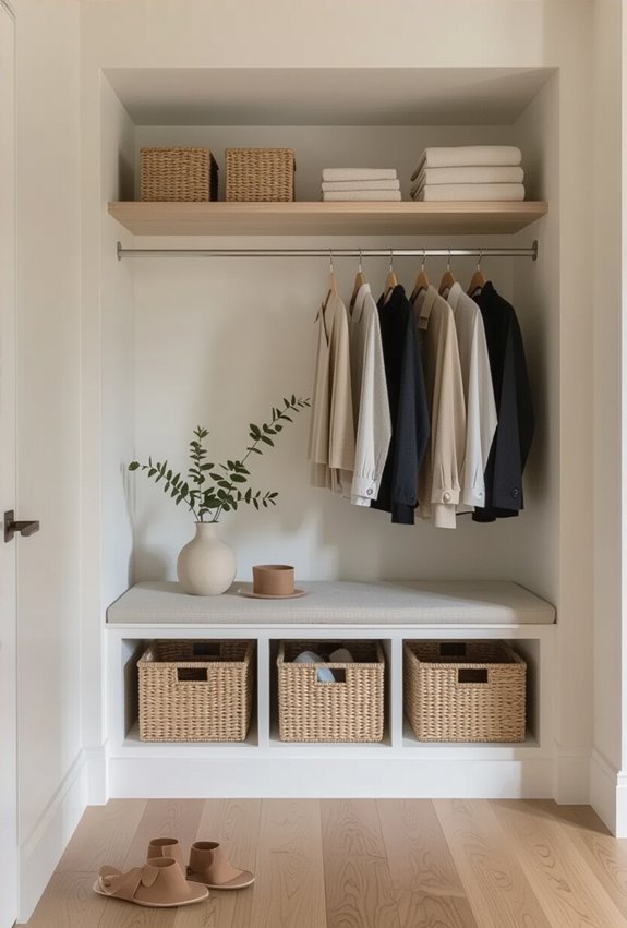 customize narrow closet nook