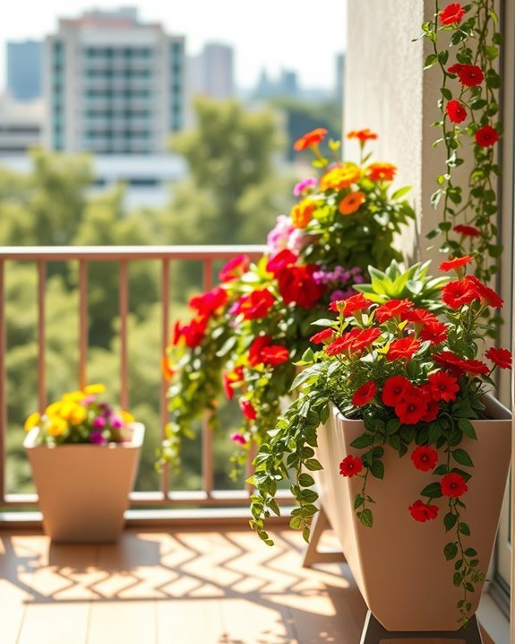 customized balcony rail planters