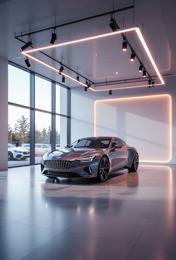 customized lighting accentuates curves