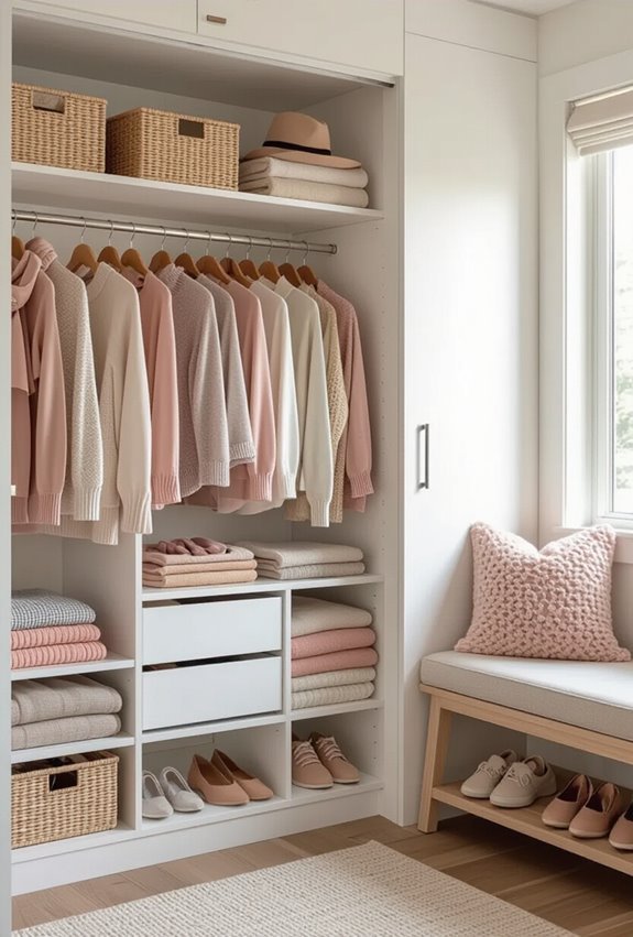 cute functional closet organization