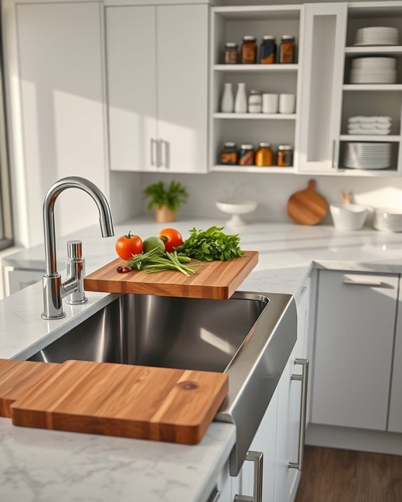 cutting board sink integration