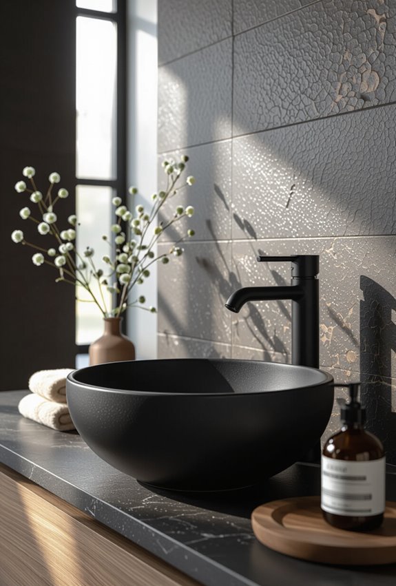dark ceramic textured accents