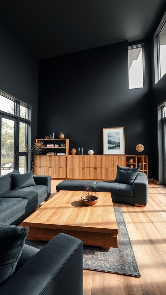 dark finish light accents