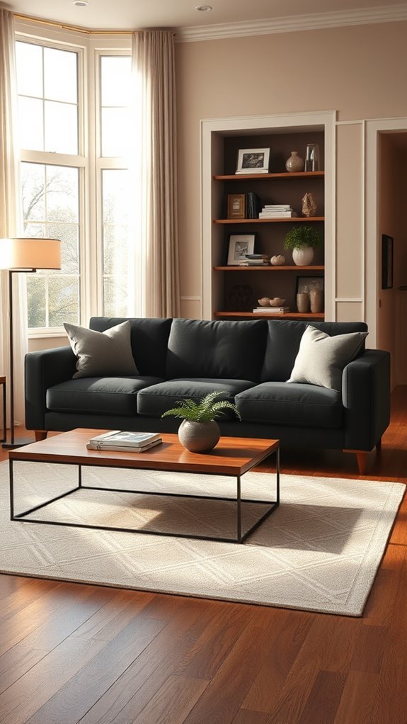 dark furniture light contrast