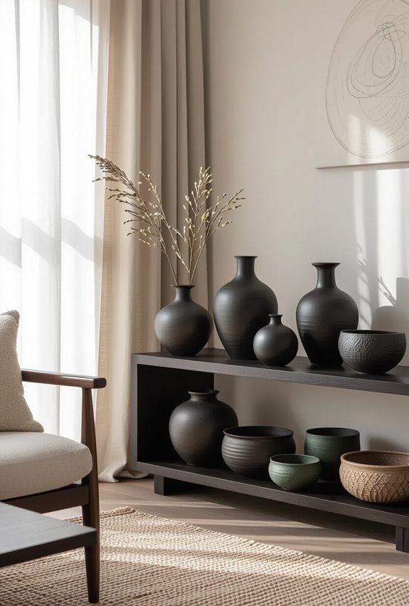 dark sculptural ceramics elevate