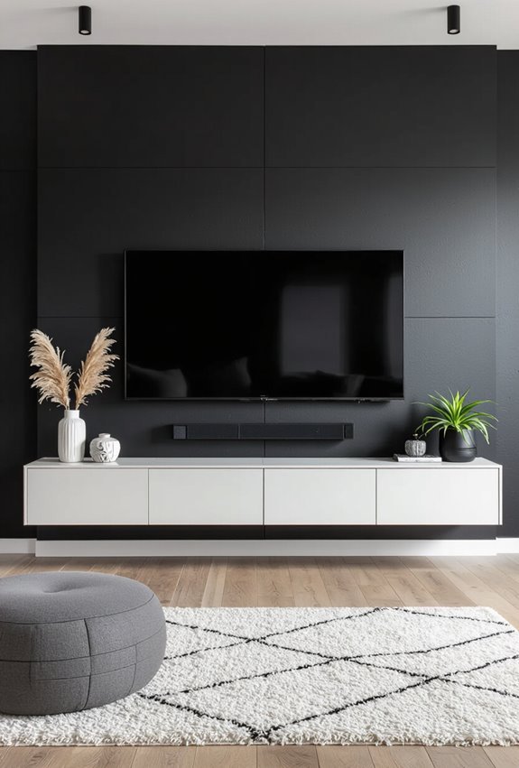 dark walls light furniture