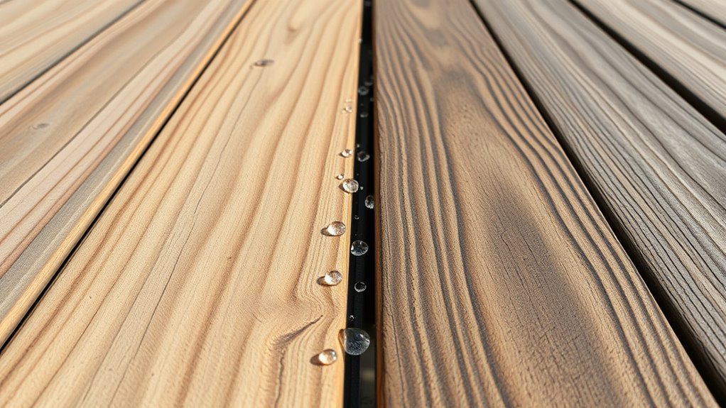 deck material influences drying