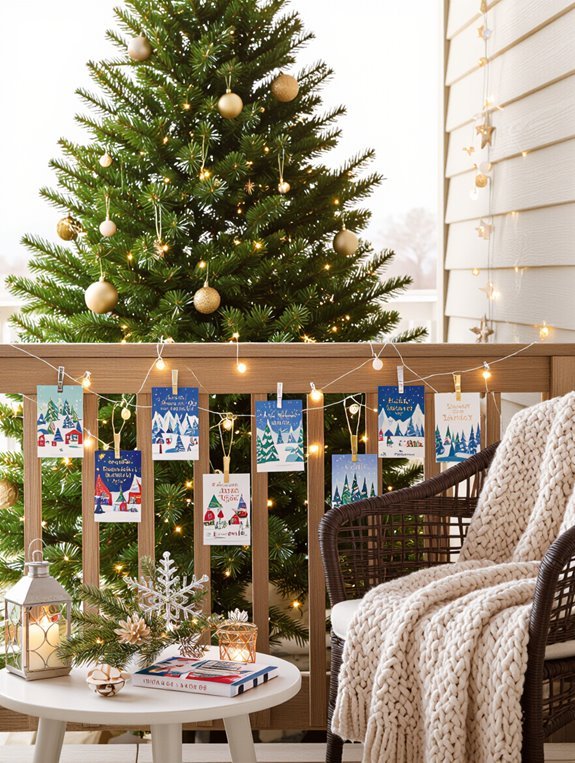 decked out balcony card display