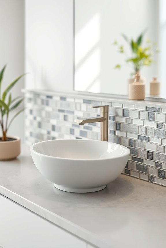 decorative backsplashes enhance bathrooms