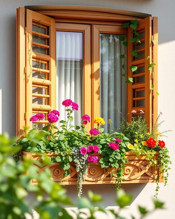 decorative balcony plant boxes