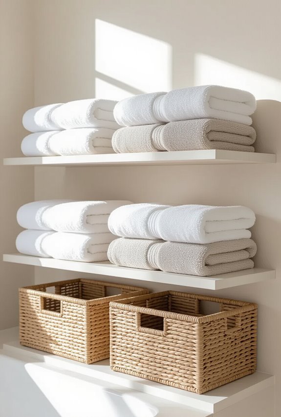 decorative baskets for towels