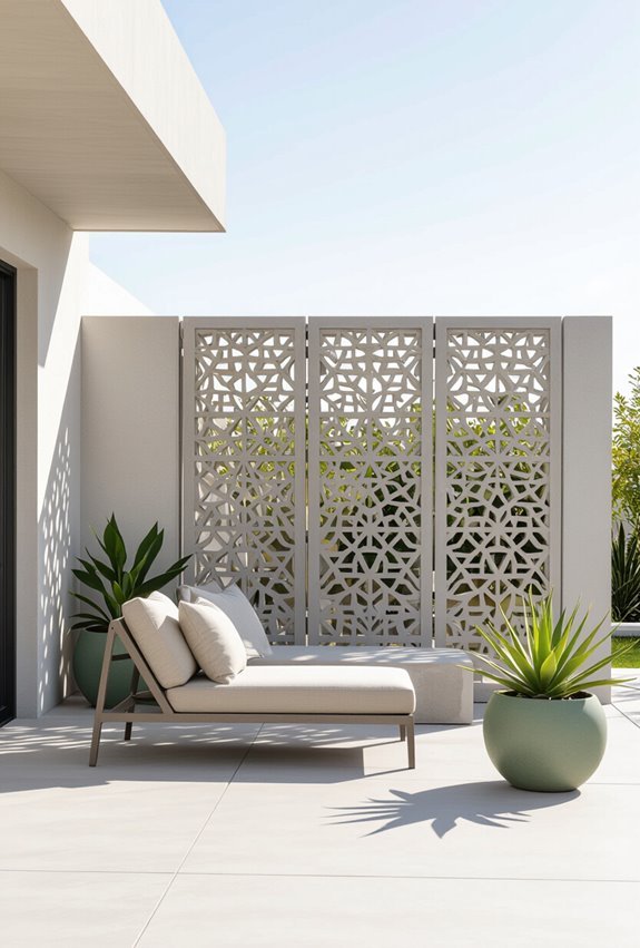 decorative concrete privacy panels