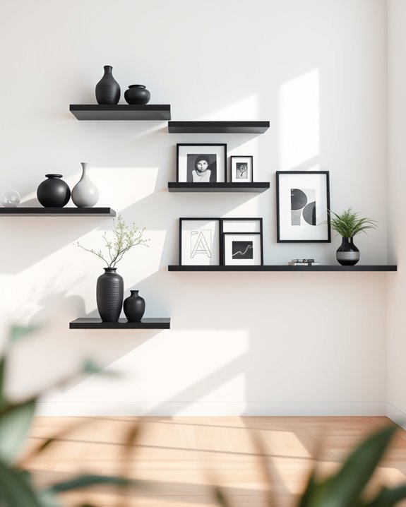 decorative floating wall shelves