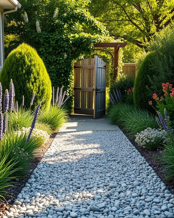 decorative gravel garden paths