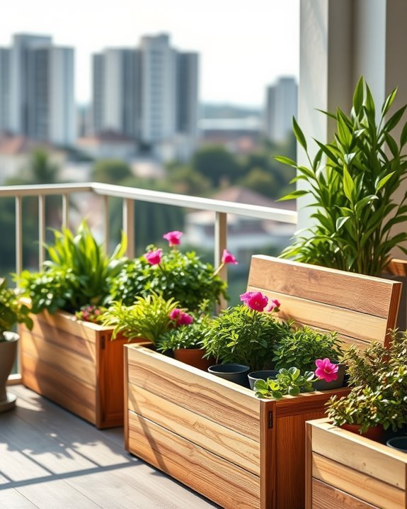 decorative planters with storage